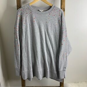Crown & Ivy Colorful Sequin Sweatshirt
